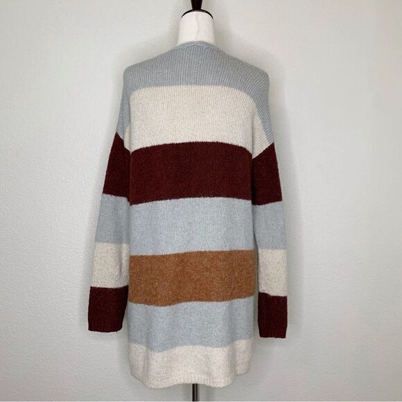 Knox Rose Women’s Size XL Color Block Open Front Midi Cardigan - Picture 9 of 13